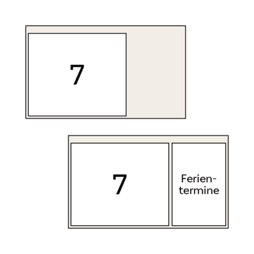 DER RIESE Kalenderkarten Ausführung Sonderformat 2x7