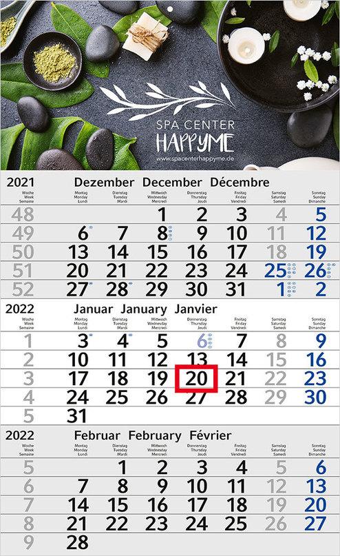 DER RIESE Monatskalender Budget mit 3 Monaten